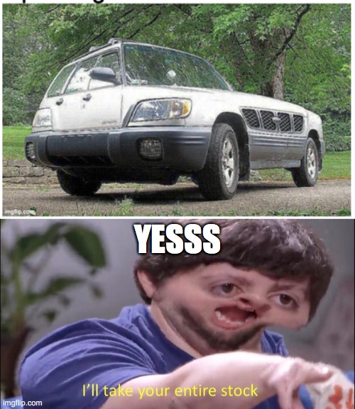 jeep jeep | YESSS | image tagged in i'll take your entire stock | made w/ Imgflip meme maker