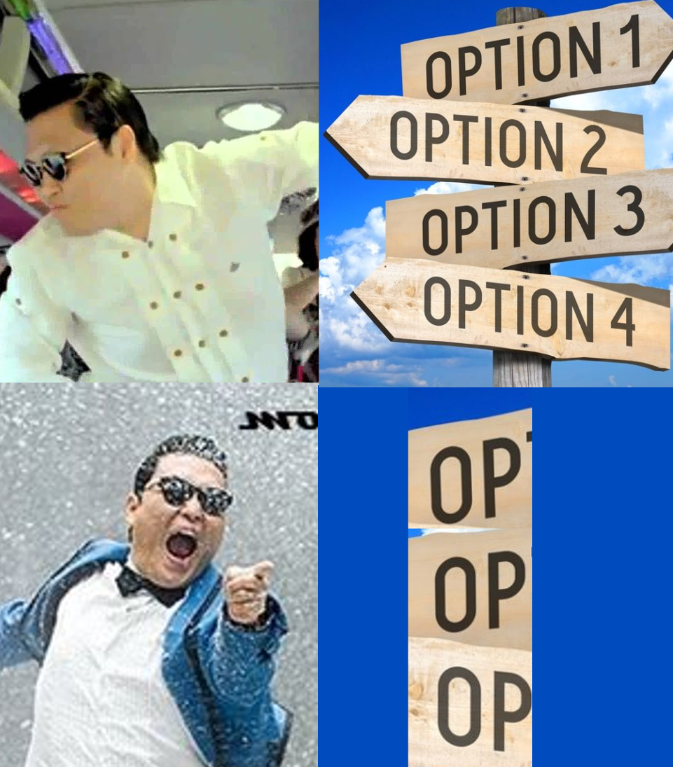 Psy Doesn't like Blank Meme Template