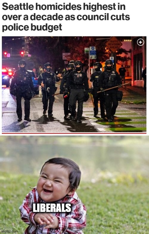 What's wrong with those people?! | LIBERALS | image tagged in memes,evil toddler,stupid liberals,blm,defund police,seattle murders | made w/ Imgflip meme maker