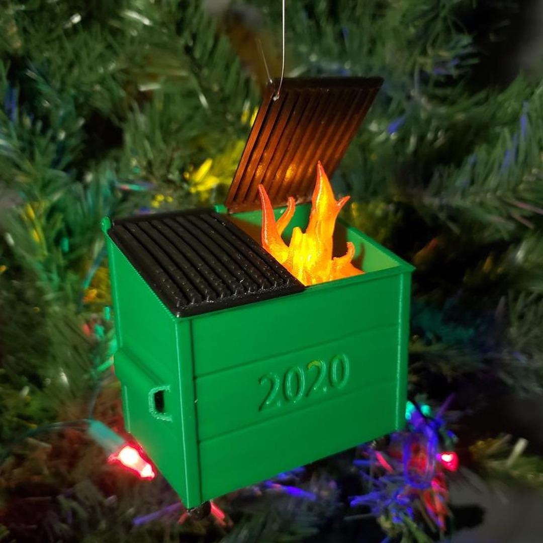 High Quality 2020 dumpster fire ornament Blank Meme Template