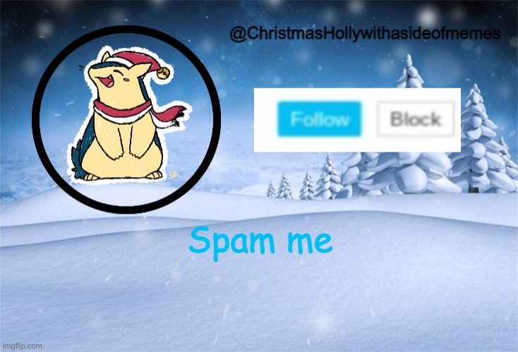 christmas holly | Spam me | image tagged in christmas holly | made w/ Imgflip meme maker