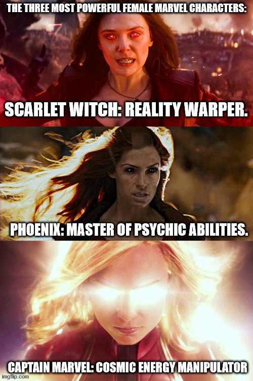 If your eyes change, then you are powerful! | image tagged in marvel cinematic universe,marvel,phoenix,captain marvel,avengers,x-men | made w/ Imgflip meme maker