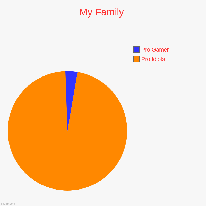 My Family | Pro Idiots, Pro Gamer | image tagged in charts,pie charts | made w/ Imgflip chart maker