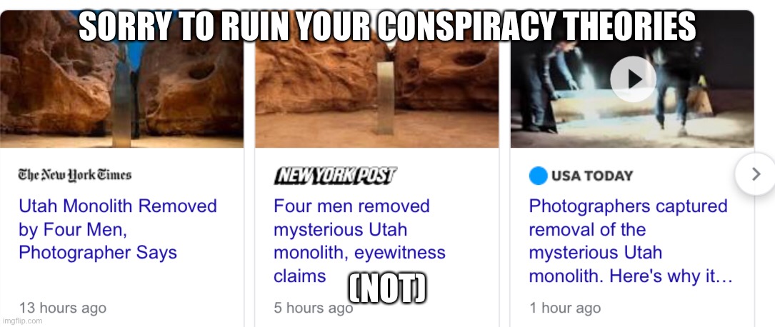 Hah! | SORRY TO RUIN YOUR CONSPIRACY THEORIES; (NOT) | image tagged in utah | made w/ Imgflip meme maker