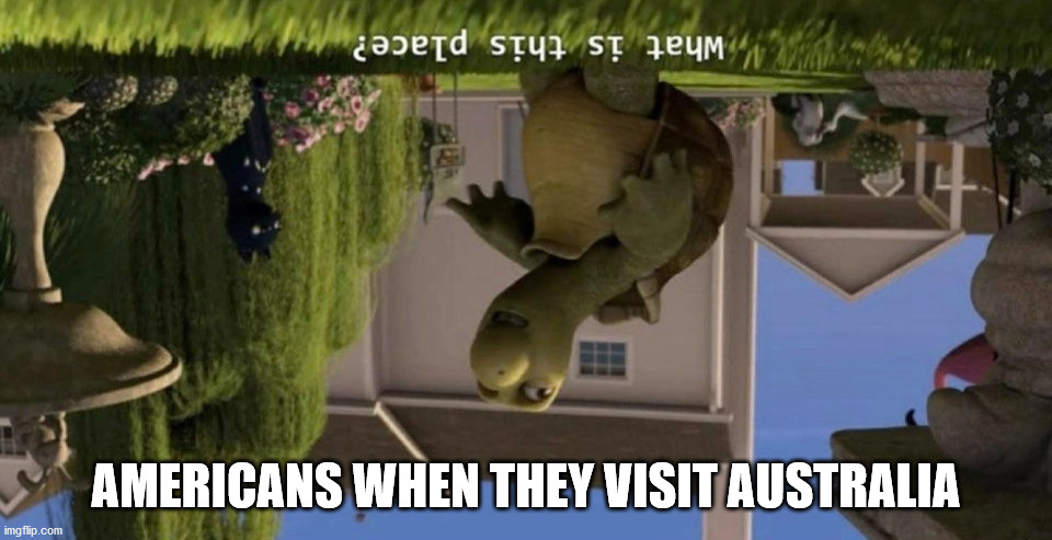 lololololl | AMERICANS WHEN THEY VISIT AUSTRALIA | image tagged in what is this place | made w/ Imgflip meme maker