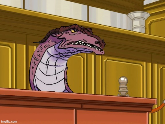 osprey in the courtroom | image tagged in ace attorney,wings of fire | made w/ Imgflip meme maker