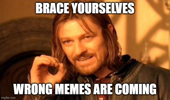 One Does Not Simply Meme | BRACE YOURSELVES WRONG MEMES ARE COMING | image tagged in memes,one does not simply | made w/ Imgflip meme maker