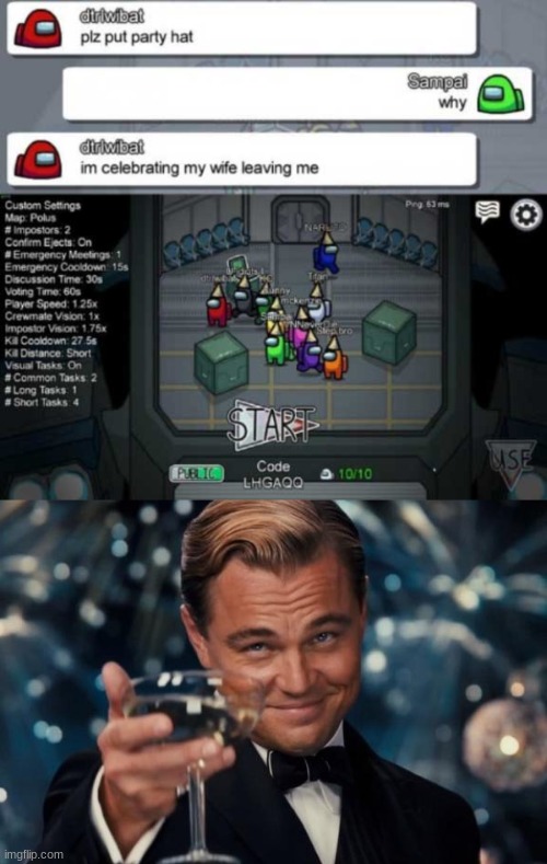 I don't know if this has been put here before or not so plz don't think i'm reposting. | image tagged in memes,leonardo dicaprio cheers | made w/ Imgflip meme maker