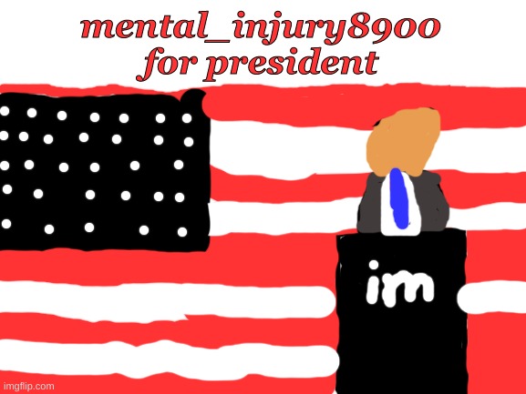Rally in the comments below! I know this is early, but i wont be on much when the campaigning actually starts. | mental_injury8900 for president | image tagged in blank white template,rally,mental_injury8900 for president | made w/ Imgflip meme maker