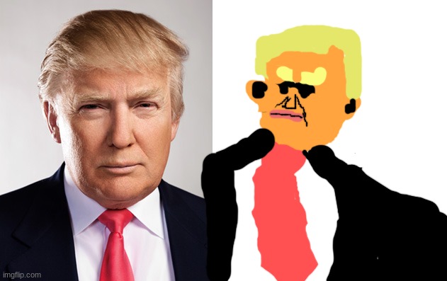 I drew trump | image tagged in donald trump | made w/ Imgflip meme maker