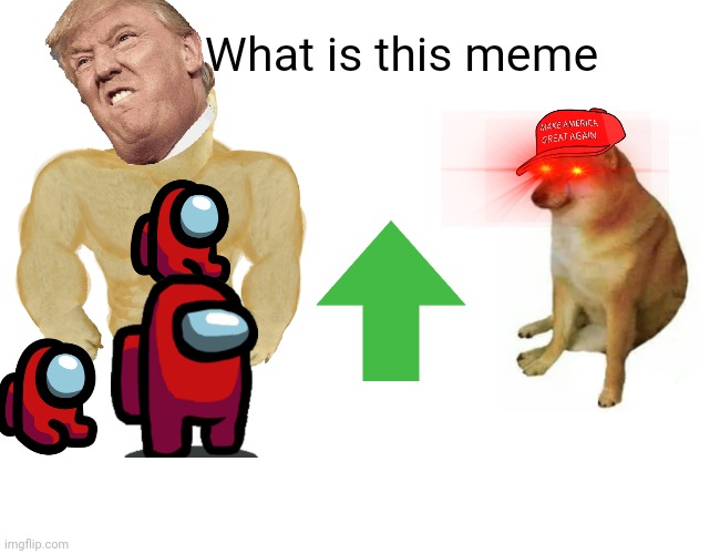 why | What is this meme | image tagged in memes,buff doge vs cheems | made w/ Imgflip meme maker