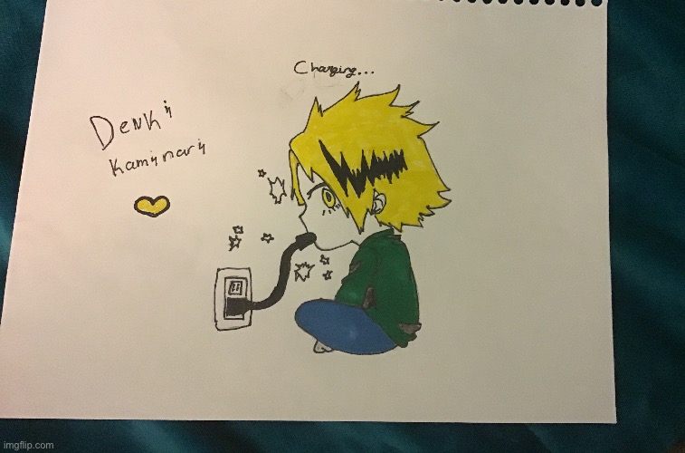 Another unfinished drawing. He do he charging tho XD | made w/ Imgflip meme maker