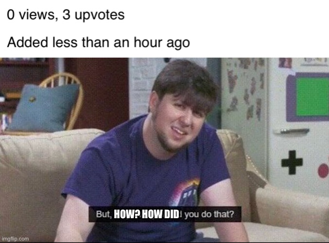HOW? HOW DID | image tagged in but why why would you do that | made w/ Imgflip meme maker