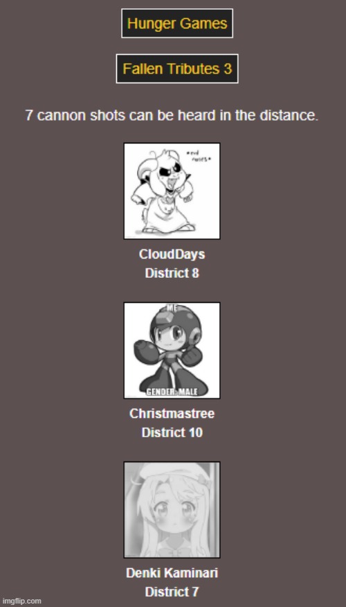 Press F (N2/D3 part 1) | image tagged in hunger games | made w/ Imgflip meme maker