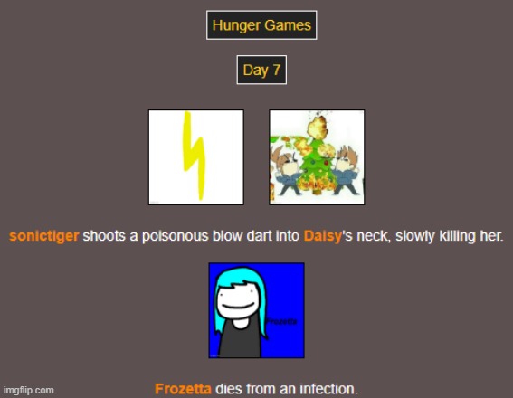 Day 7 | image tagged in hunger games | made w/ Imgflip meme maker