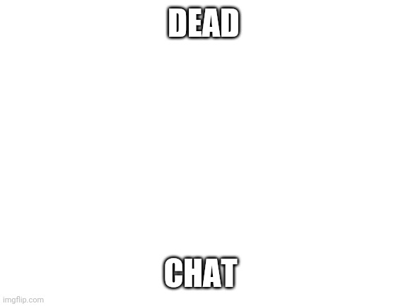 Blank White Template | DEAD; CHAT | image tagged in blank white template | made w/ Imgflip meme maker