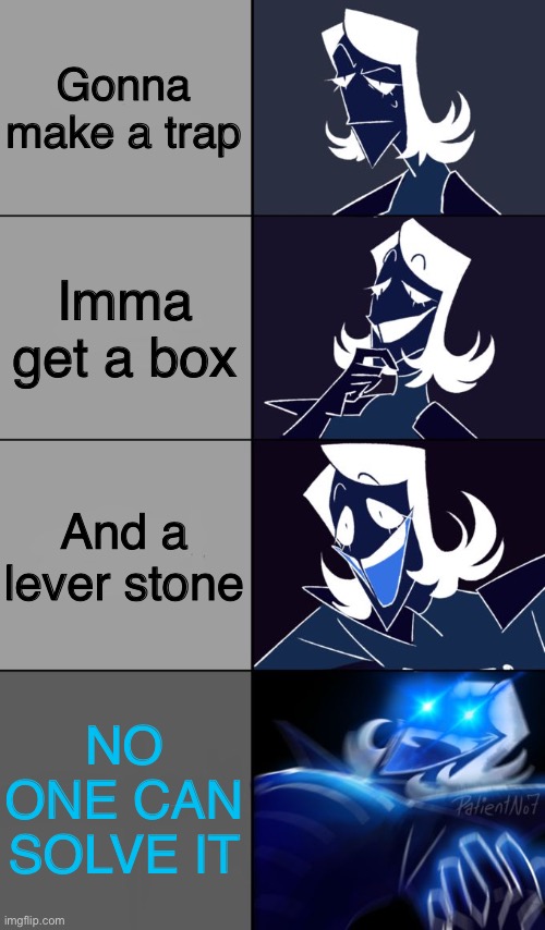 I played Deltarune before | Gonna make a trap; Imma get a box; And a lever stone; NO ONE CAN SOLVE IT | image tagged in rouxls kaard,memes,undertale,deltarune,toby fox | made w/ Imgflip meme maker