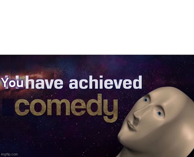 You | image tagged in i have achieved comedy | made w/ Imgflip meme maker