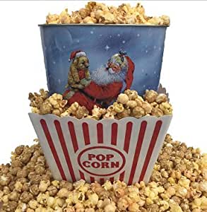 Santa popcorn Blank Meme Template