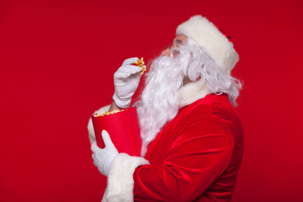 High Quality Santa popcorn Blank Meme Template