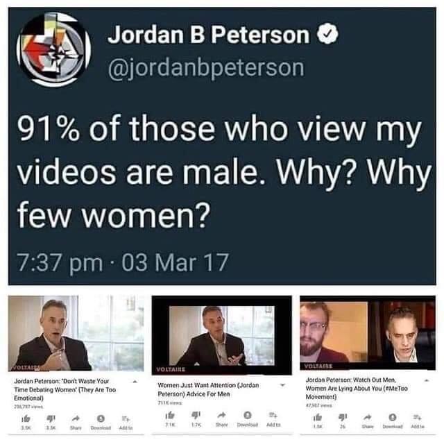High Quality Jordan Peterson women Blank Meme Template