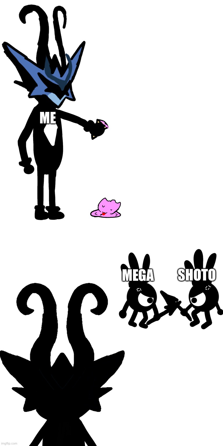 Whoops.. drops my ice cream | ME; MEGA; SHOTO | made w/ Imgflip meme maker