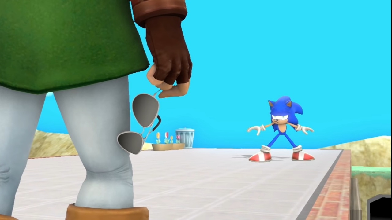 Sonic and Link Blank Meme Template