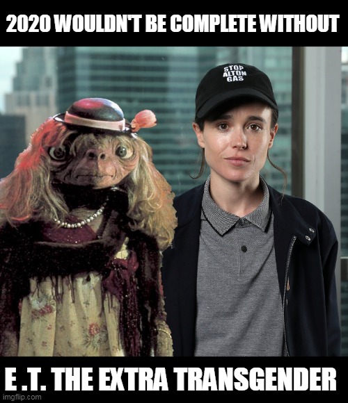Coming to a theater near you soon! | 2020 WOULDN'T BE COMPLETE WITHOUT; E .T. THE EXTRA TRANSGENDER | image tagged in memes,extraterrestrial,transgender,elliot,2020,2020 sucks | made w/ Imgflip meme maker