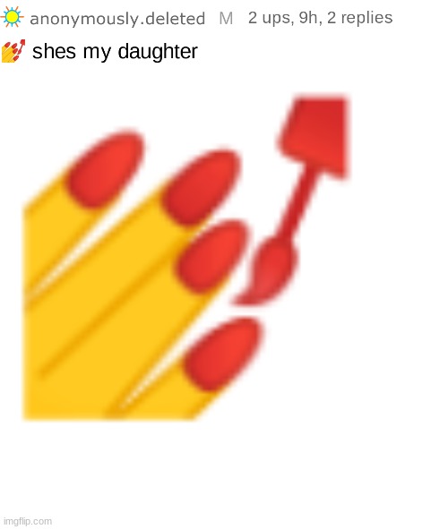 The fingers look like fries with ketchup lmao | made w/ Imgflip meme maker