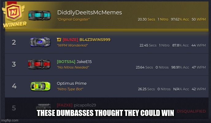 THESE DUMBASSES THOUGHT THEY COULD WIN | made w/ Imgflip meme maker