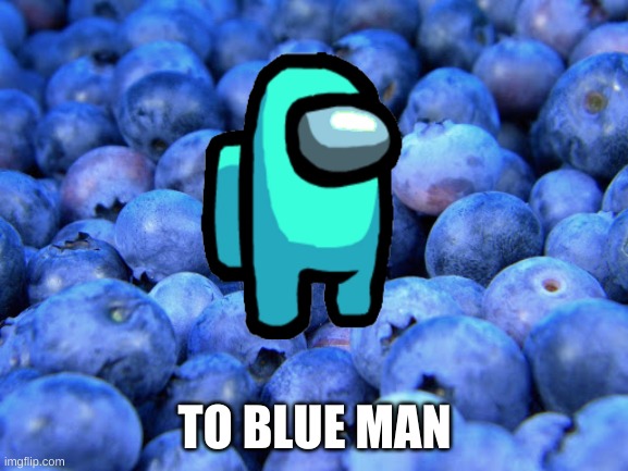 blueberiies | TO BLUE MAN | image tagged in funny memes | made w/ Imgflip meme maker