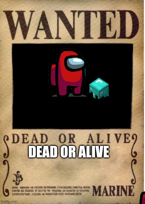 One piece wanted poster template | DEAD OR ALIVE | image tagged in one piece wanted poster template | made w/ Imgflip meme maker