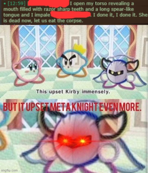 image tagged in but it upset meta knight even more | made w/ Imgflip meme maker