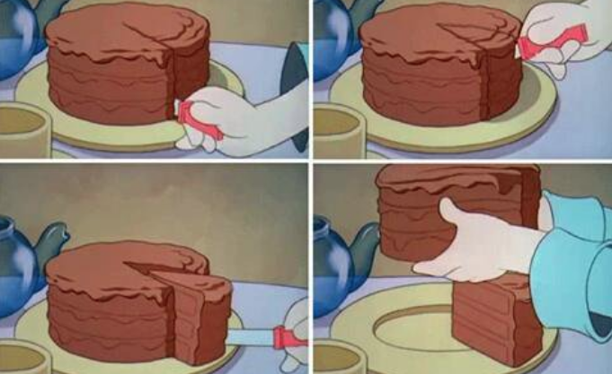 Cake cutting Blank Meme Template