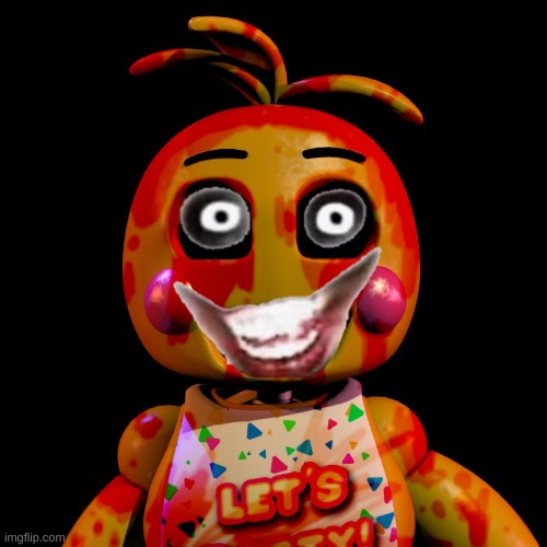 Creepy fnaf images | image tagged in chica from fnaf 2 | made w/ Imgflip meme maker