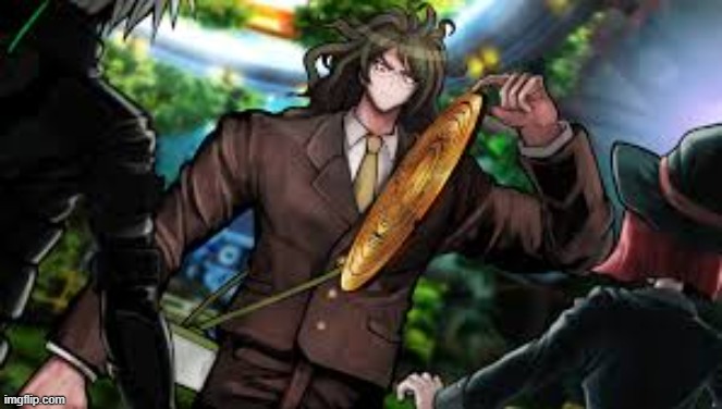 Gonta picks up manhole | made w/ Imgflip meme maker