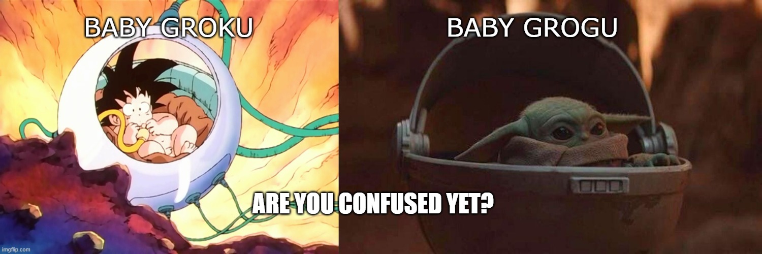 Groku Grogu are you confused yet? | BABY GROGU; BABY GROKU; ARE YOU CONFUSED YET? | image tagged in visible confusion,funny baby | made w/ Imgflip meme maker