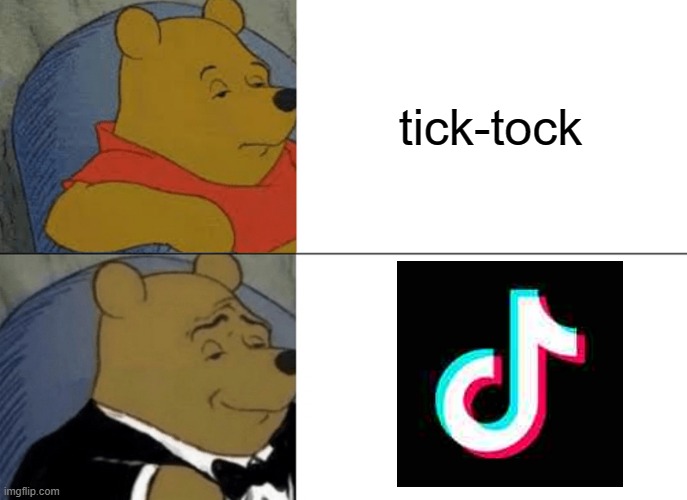 tick tock meme phone in mouth