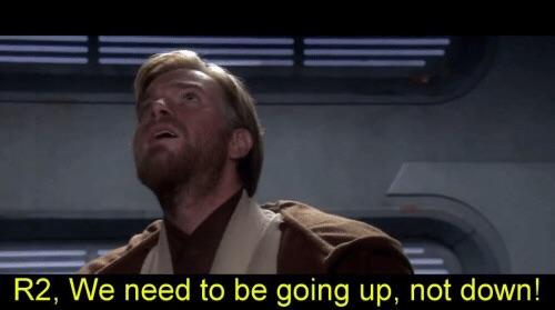 Obi Wan we need to be going up R2 Blank Meme Template