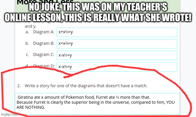 BEST TEACHER EVER. | NO JOKE, THIS WAS ON MY TEACHER'S ONLINE LESSON, THIS IS REALLY WHAT SHE WROTE! | made w/ Imgflip meme maker