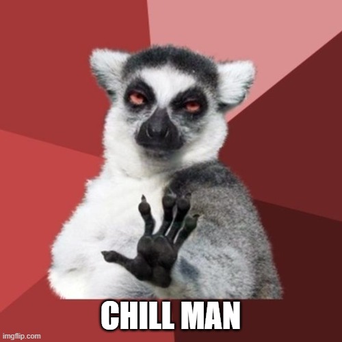Chill Out Lemur | CHILL MAN | image tagged in memes,chill out lemur | made w/ Imgflip meme maker