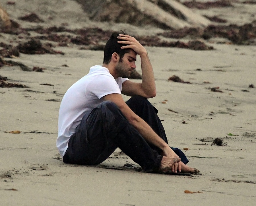 max ehrich crying on a beach Blank Meme Template