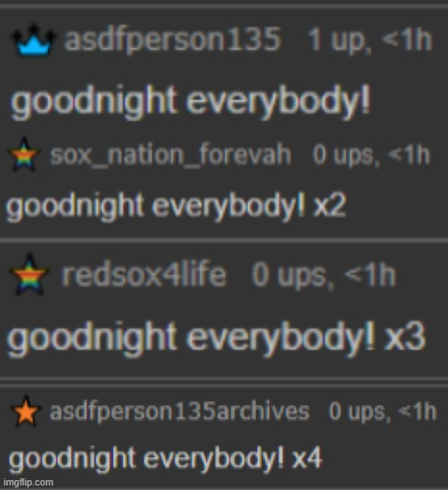sox goodnight everybody! Blank Meme Template