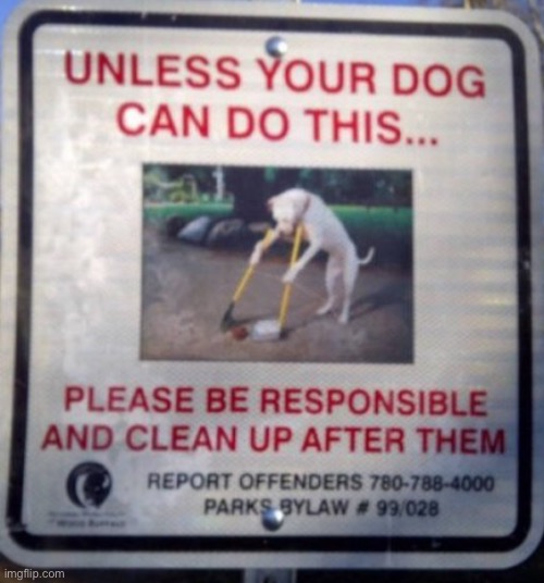 Dog sign i found... | image tagged in dogs,animals,funny,memes,stupid signs,cleaning | made w/ Imgflip meme maker