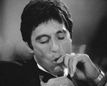 High Quality Al Pacino cigar black & white Blank Meme Template