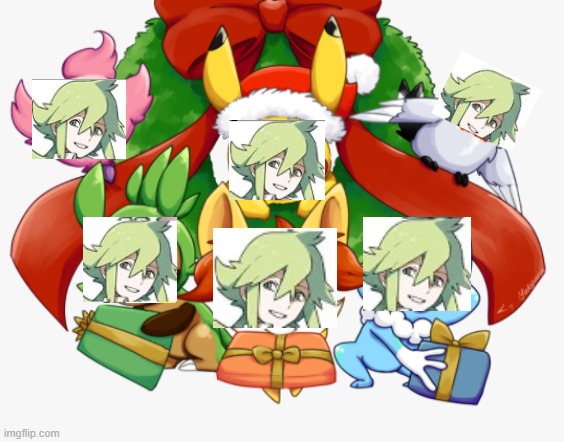 christmas pokemoN | image tagged in christmas pokemon,n | made w/ Imgflip meme maker