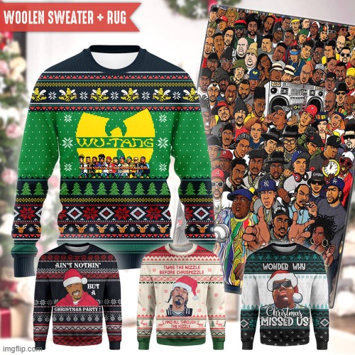 "Wonder why Christmas missed us?" Well: Christmas didn't miss R_A_P_S_T_R_E_A_M this year | image tagged in ugly christmas sweaters rap,christmas,sweater,christmas sweater,rappers,rapper | made w/ Imgflip meme maker