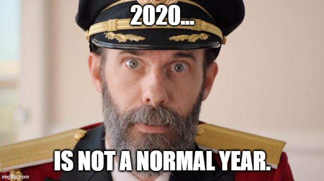 Capitan Obvious | 2020... IS NOT A NORMAL YEAR. | image tagged in capitan obvious | made w/ Imgflip meme maker