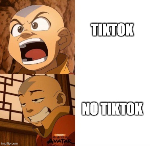 Avatar Aang | TIKTOK; NO TIKTOK | image tagged in avatar aang | made w/ Imgflip meme maker