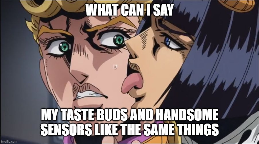 this is the taste of a liar ! | WHAT CAN I SAY MY TASTE BUDS AND HANDSOME SENSORS LIKE THE SAME THINGS | image tagged in this is the taste of a liar | made w/ Imgflip meme maker
